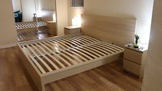 How To Assemble IKEA MALM King Bed  Satisfying video TimeLapse [upl. by Nahamas]