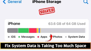 Storage Full Problem iPhone  System Data Taking Too Much Space iPhone [upl. by Anahsat493]