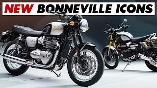 New 2025 Triumph Bonneville Icon Editions Announced T100 T120 Scramblers Bobber amp More [upl. by Westberg298]