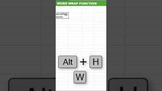 Word wrap Functions in excel excel shortsfeed [upl. by Carli]