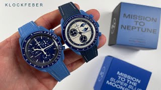 Swatch MoonSwatch Showdown Mission to Neptune vs Super Blue Moonphase  Ultimate Comparison [upl. by Waldon]