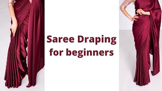 Nivi Drape  How to wear Saree for Beginners  Easy Saree Draping Tutorial  Tia Bhuva [upl. by Varden]