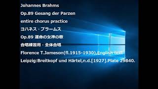 Johannes Brahms Op89 Gesang der Parzen entire chorus practice [upl. by Haila483]