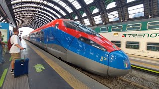 A bordo frecciarossa 1000 in livrea Azzurri da Milano Cle a Firenze SMN Standard [upl. by Attevad]