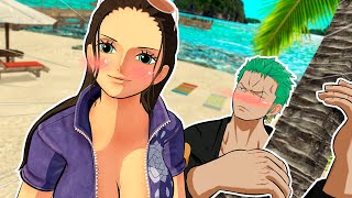 Zoro e Robin VÃO A PRAIA no One Piece VR [upl. by Olds702]