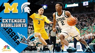 HIGHLIGHTS Michigan vs Michigan State  Big Ten Mens Basketball  1302023  NBC Sports [upl. by Corson]