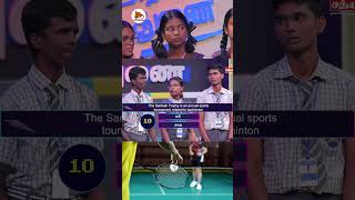 Is Santhosh Trophy related to Badminton arivethunai quizshow india badmintonsportskalaiplay [upl. by Aivatnohs11]