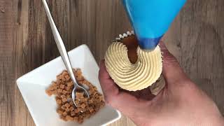 How to ice salted caramel cupcakes tutorial [upl. by Ro580]