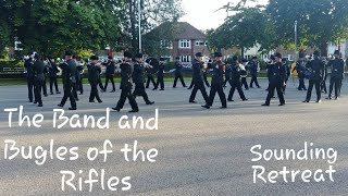 The Band and Bugles of the Rifles Sounding Retreat at Kneller Hall [upl. by Dranyer]