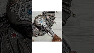 3D elephant wall hanging decor with cardboardClay artCardboard crafts shorts youtubeshorts [upl. by Erimahs]