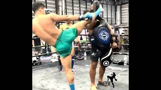 Tawanchai vs Superbon One Championship  Superbon working on Headkick with Trainer Gae [upl. by Malachi]