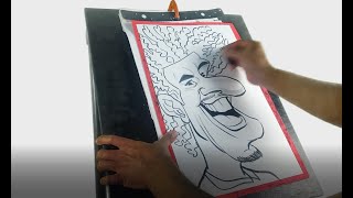 Live Caricature timelapse by Doctorreyes 03 [upl. by Kowatch889]