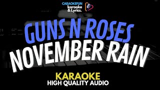 Guns N Roses  November Rain Karaoke Lirik [upl. by Aneleiram]