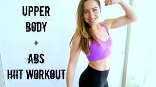 Upper Body  Abs HIIT Workout [upl. by Anthia]