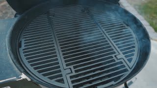 How to Season Malory Cast Iron Grill Grates for Weber Kettle Grills [upl. by Alyac972]