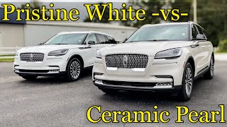 2020 Lincoln Aviator Pristine White vs Ceramic Pearl Exterior Colors in Enterprise Alabama [upl. by Sathrum]