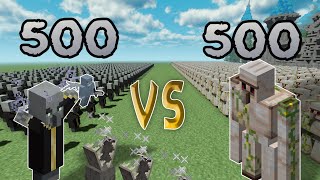 500 Evokers Vs 500 Iron Golems  Minecraft [upl. by Enomyar]