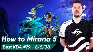 Puppey MIRANA HARD SUPPORT 5 Pos  Dota 2 735d Pro Gameplay [upl. by Nagn]