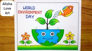 How to Draw save environment poster chart drawing easy step by step tutorial saveenvironment art [upl. by Lia785]