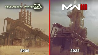 MW2 2009 vs MW3 2023 Remastered Maps [upl. by Aivyls]