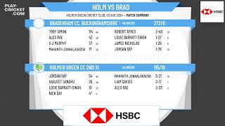 Holmer Green CC 2nd XI v Bradenham CC Buckinghamshire 1st XI [upl. by Borchert]