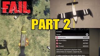 CUBAN 800 MAX UPGRADE BOMBER PLANE  CARPET BOMBING FAIL PART 2 GTA 5 SMUGGLERS RUN DLC [upl. by Watkins]