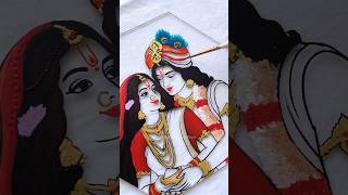 Glass Painting Radha Krishna Tutorial 🙏 🕉️ shorts [upl. by Chiarra]