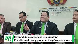 Pedido de aprehender a Quintana y otros será analizada y Fiscalía procederá según corresponda [upl. by Germana403]