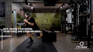 Agachamento Búlgaro com Salto  Studio Fitness O2 [upl. by Anneyehc701]