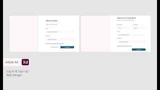 Log In amp Sign Up Wireframe Design In Adobe XD [upl. by Alta]