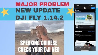 DJI Neo major software problem DJI Fly app 1142 speaking Chinese when using DJI RC2 [upl. by Akedijn]