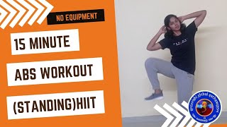 15 min Abs workoutstanding HIIT sreerishi fitness [upl. by Ardnalac]