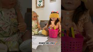 DESAFIO DAS CORES COM AS BEBÊS REBORNS Lalu Reborn bebereborn baby reborn doll toddlers cute [upl. by Teteak]