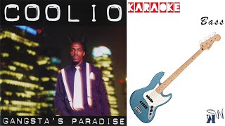 A141 Gangstas Paradise  Coolio  Instrumental Bass Karaoke Original Song [upl. by Kuth]