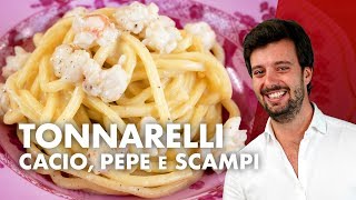 Cacio Pepe e Scampi Incantevole Ricetta per Preparare Tonnarelli in Modo Veloce [upl. by Dunc]