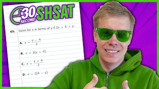 SHSAT 2024  Test B  Problem 65  IN 30 SECONDS OR LESS [upl. by Aurelie]