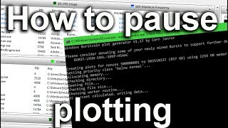 How to pause HDD plotting Burstcoin Mining [upl. by Farika]