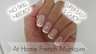 Easiest French Manicure Tutorial EVER [upl. by Waal366]