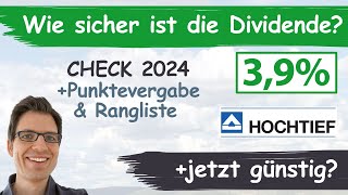 Hochtief Aktienanalyse 2024 Wie sicher ist die Dividende günstig bewertet [upl. by Ahseinaj]