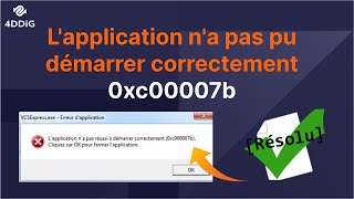 Comment corriger lerreur 0xc00007b lapplication na pas réussi démarrer correctement [upl. by Sheri436]