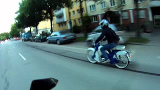 Zündapp Combinette Falconette vs Suzuki GsxR 750 [upl. by Noiztneb26]