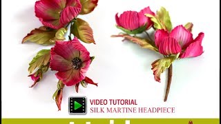 How no make silk flowers  Martina video tutorial [upl. by Ellekim]