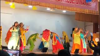 gidda dance performance 🎊at Ssm college Dinanagargidda dance dancevideo [upl. by Nitsrek]