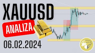 ANALIZA ZŁOTA 06022024  MOJA STRATEGIA  EDUKACJA FOREX XAUUSD [upl. by Trebliw]