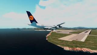 Landing at Hong Kong Lufthansa A380 Xplane 11 [upl. by Long]