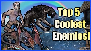 Top 5 COOLEST ENEMIES In Borderlands 2 [upl. by Goldner876]