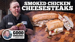 Smoked Chicken Cheesesteaks in the 22quot XL Griddle Pellet Grill Combo [upl. by Calista]