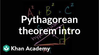 The Pythagorean theorem intro  Right triangles and trigonometry  Geometry  Khan Academy [upl. by Adnoved]