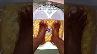 Palmers Cocoa Butter Self care Soft foot soak Epsom salt Foot Soak Recipeselfcare shorts [upl. by Ysus]