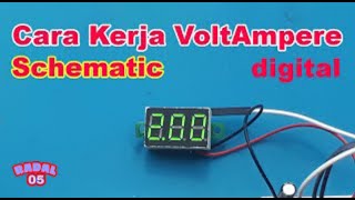 Cara kerja Volt meter digital┃ schematic diagram volt meter dsnvc288 [upl. by Lavoie]